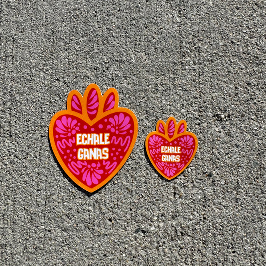 Échale Ganas Corazón | Pink & Orange