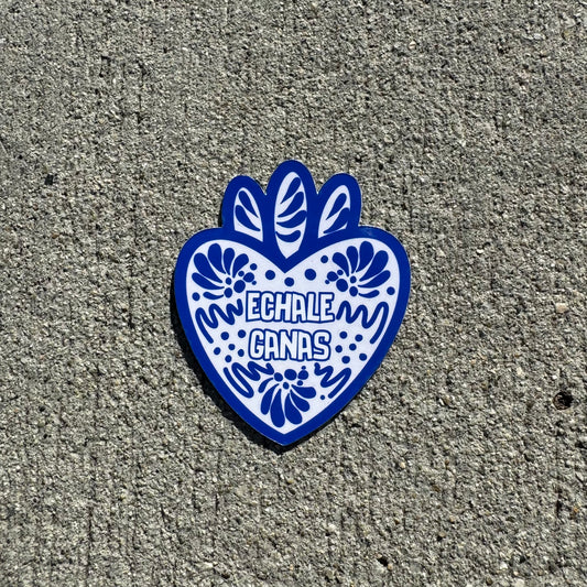 Échale Ganas Corazón | Blue & White