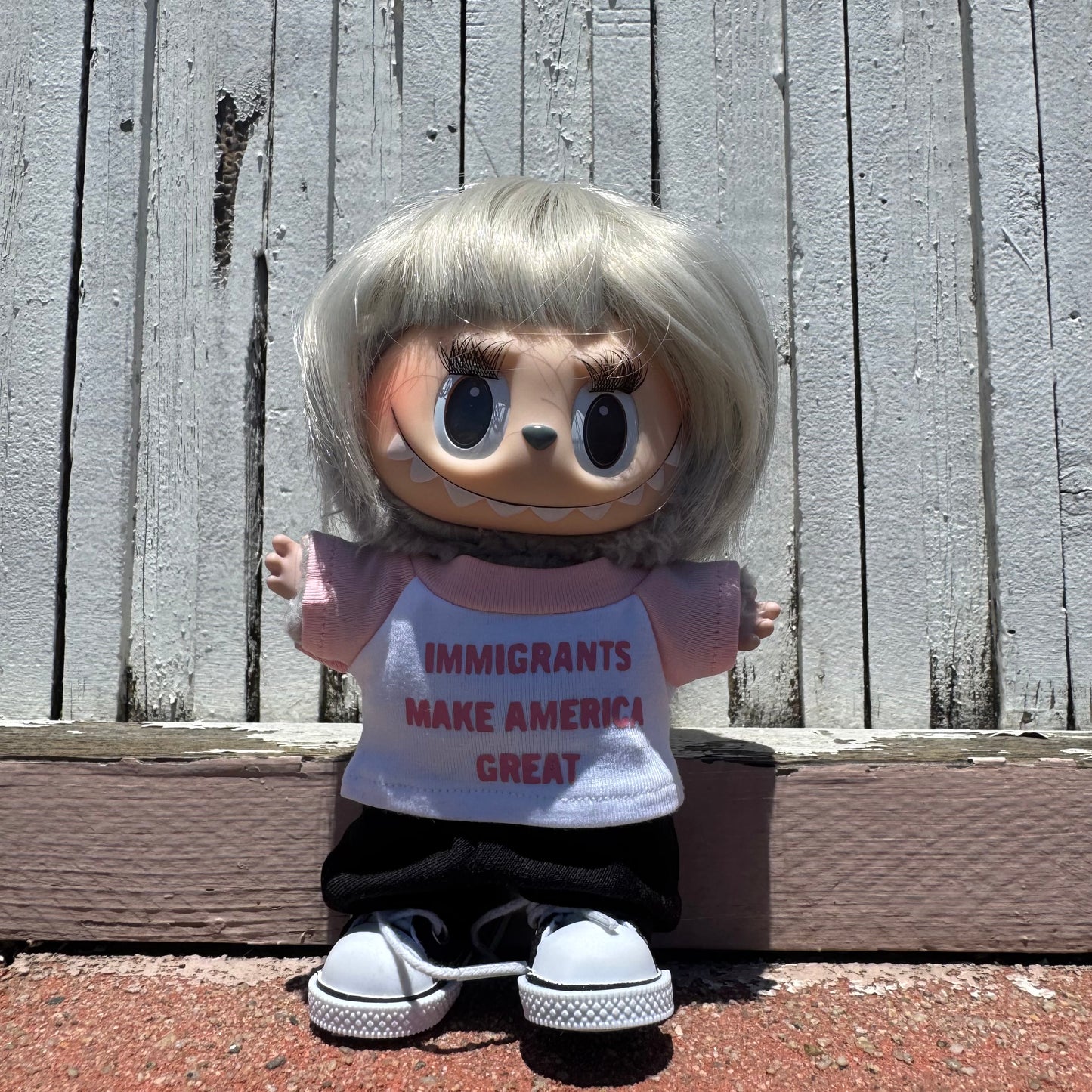 Pink Immigrants Make America Great | Labubu t-shirt